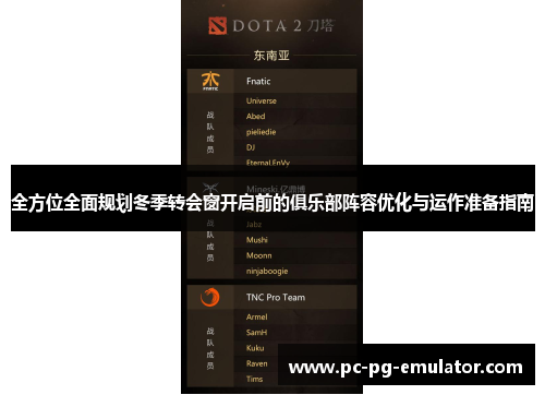 全方位全面规划冬季转会窗开启前的俱乐部阵容优化与运作准备指南